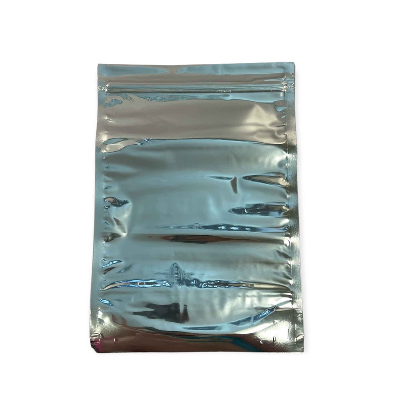 100x Resealable Aluminium Pouches 15x22cm – Windowed Zip Close Food Storage Bag