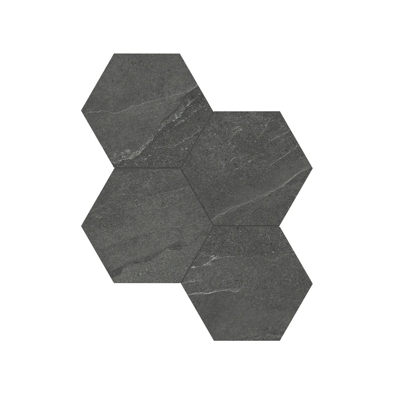 6″ Hex Nord Carbon – 1 Sheet = .797 Sf Hexagon