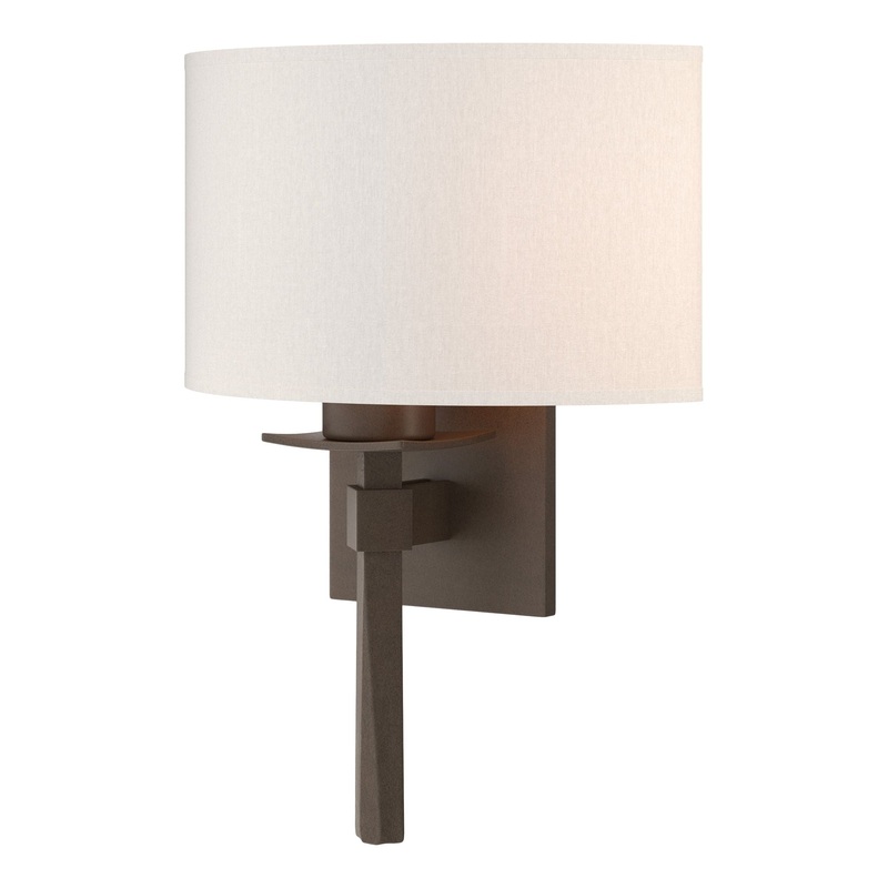 Beacon Hall Half Drum Shade Sconce Bronze Flax Shade (SE)