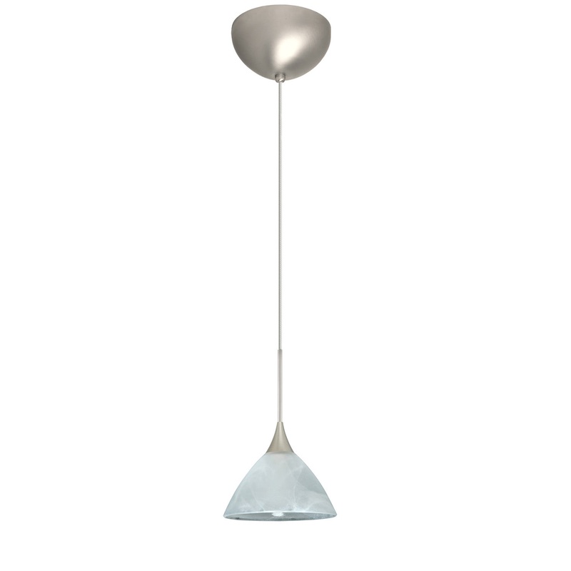 Besa 1XC-174352-LED-SN Domi One Light Pendant Satin Nickel