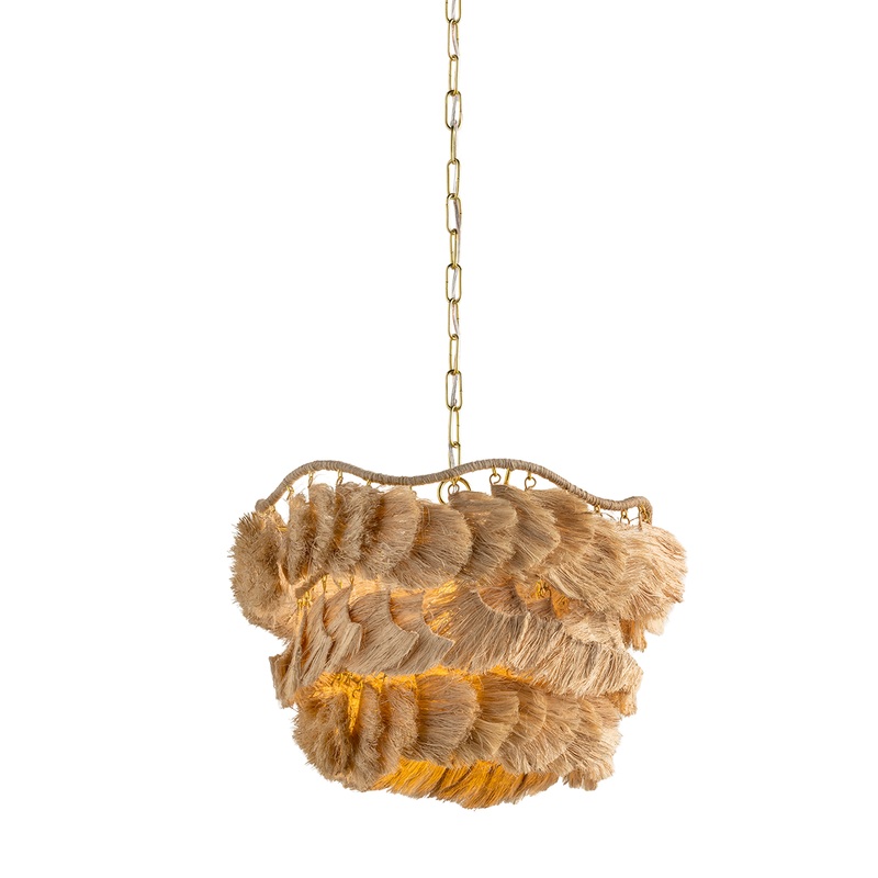 Daria Chandelier Aged Brass