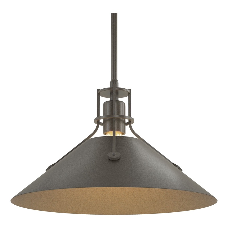 Henry Medium Steel Shade Pendant Dark Smoke Oil Rubbed Bronze