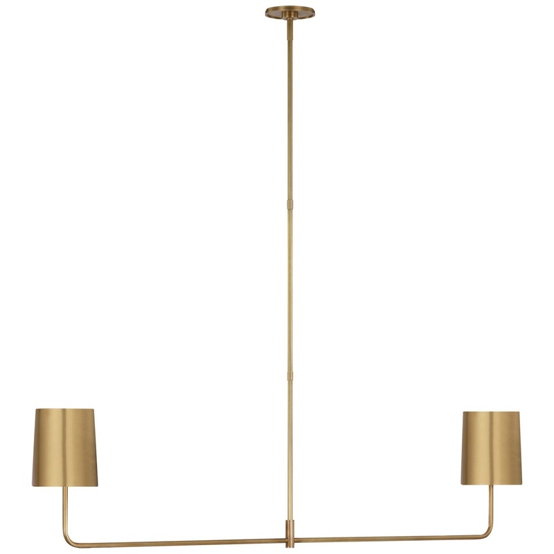 LED Chandelier from the Go Lightly Collection in Soft Brass Finish by Visual Comfort Signature