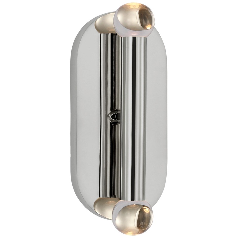 LED Wall Sconce from the Rousseau Collection in Polished Nickel Finish by Visual Comfort Signature