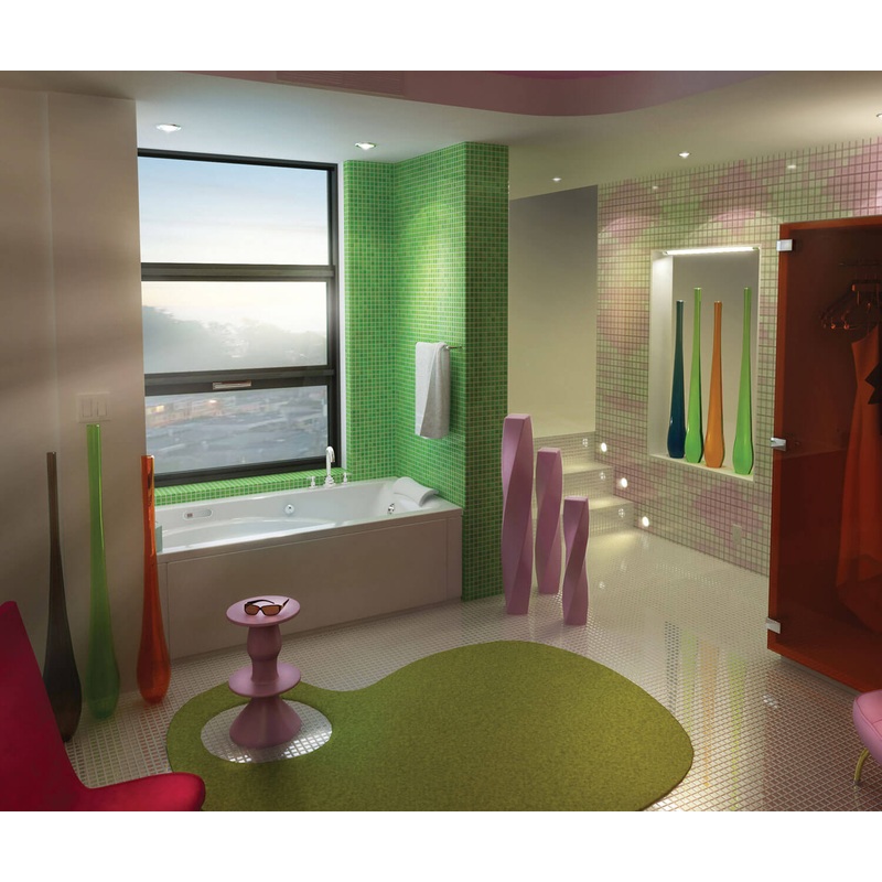 MAAX 101265-R-054-001 Optik 6032 Acrylic Alcove Right-Hand Drain Hydrofeel Bathtub in White