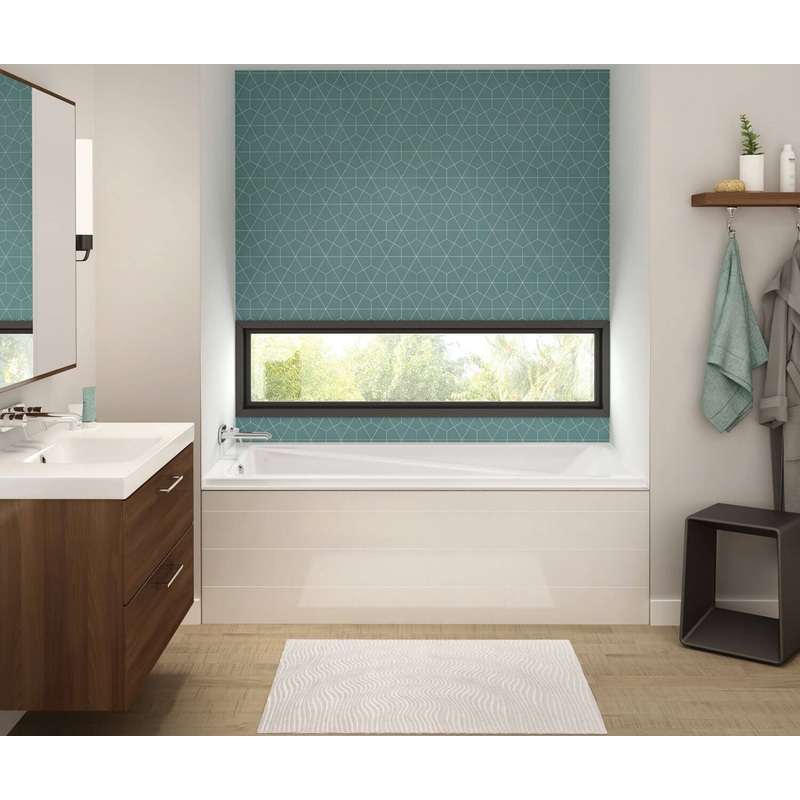 MAAX 106182-000-001-001 Exhibit 7236 IF Acrylic Alcove Left-Hand Drain Bathtub in White