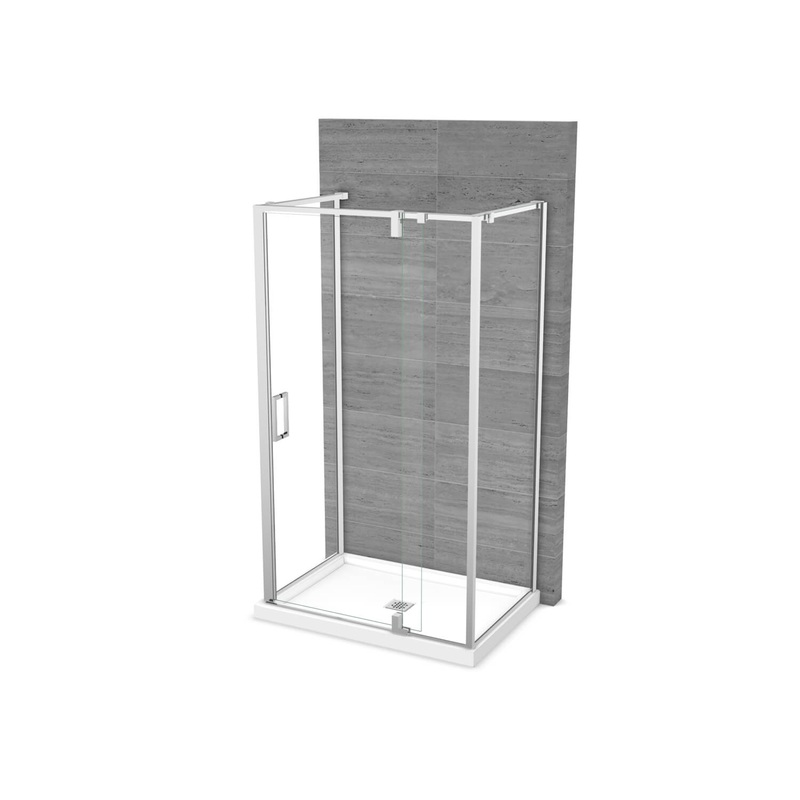 MAAX 137863-900-084-000 ModulR 48 x 36 x 78 in. 8mm Pivot Shower Door for Wall-mount Installation with Clear glass in Chrome