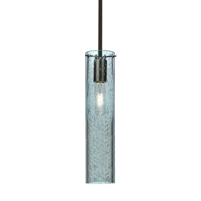 One Light Pendant from the Juni Collection in Bronze Finish by Besa