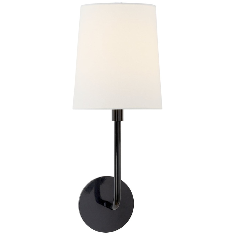 One Light Wall Sconce from the Go Lightly Collection in Charcoal Finish by Visual Comfort Signature