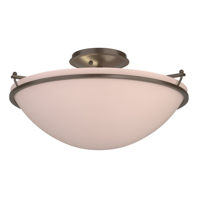 Plain Large Semi-Flush Bronze Sand Glass (SS)
