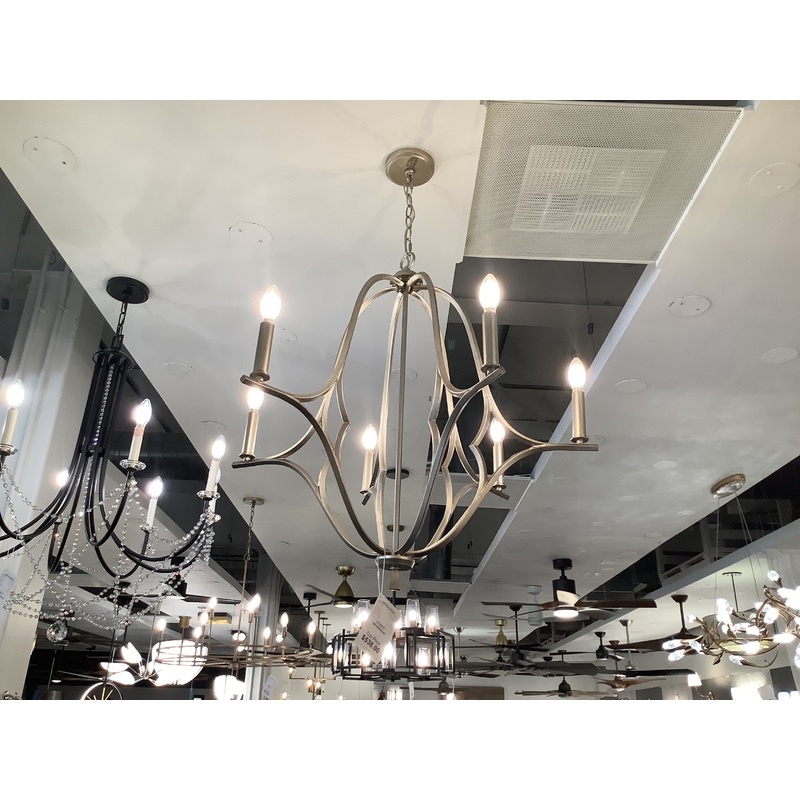 Six Light Chandelier from the Claire Collection in Brushed Champagne Finish by Capital Lighting (Clearance Display, Final Sale)