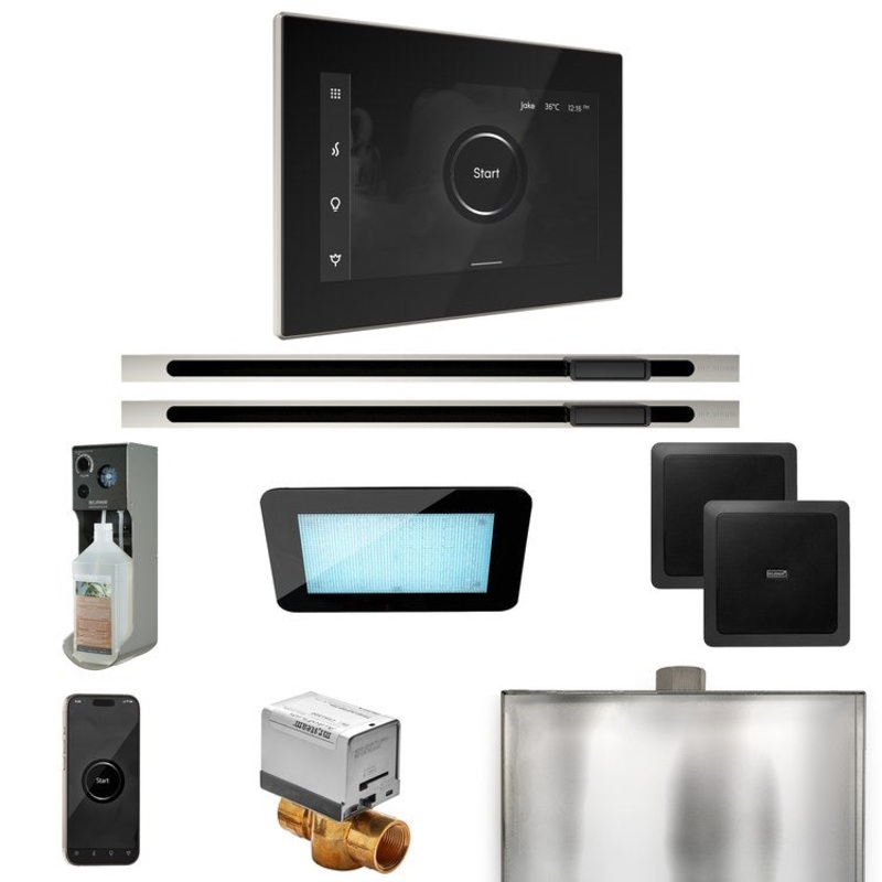 Steam Kit xDream Max Linear Black/Polished Nickel Control Package for MX4/MX5/MX6