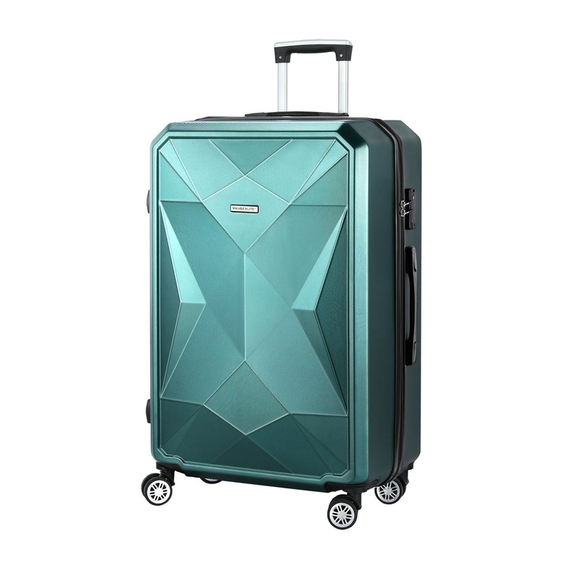 Wanderlite 28″ 75cm Luggage Trolley Travel Suitcase Carry On Storage TSA Hardshell Atrovirens