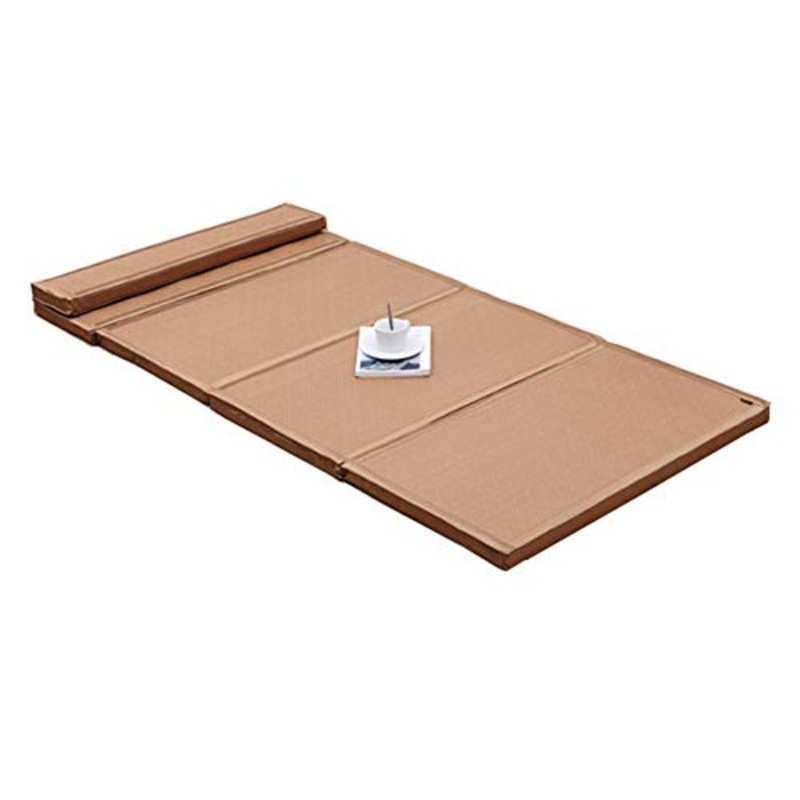 YANGLY 4 Piegare Materasso Pieghevole, Nap Mat con Il Cuscino, Manico E Disegno della Chiusura Lampo, for Mat Pausa Pranzo, della Stuoia del Gioco, Tatami, Letto A Castello
