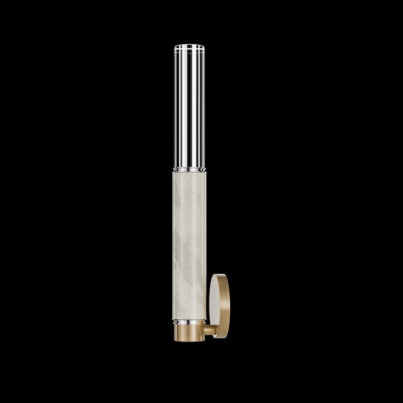 Antonia 21.75″H Sconce Gold Leaf/Nickel/Smoke