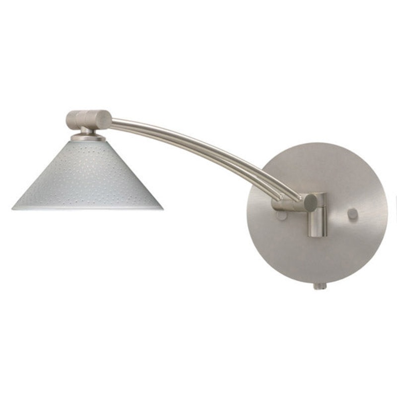 Besa 1WW-282453-SN Kona One Light Swing Arm Wall Sconce Satin Nickel (Discontinued)
