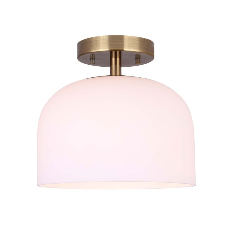 Canarm IFM1130A09GD Novalee One Light Flush Mount Gold