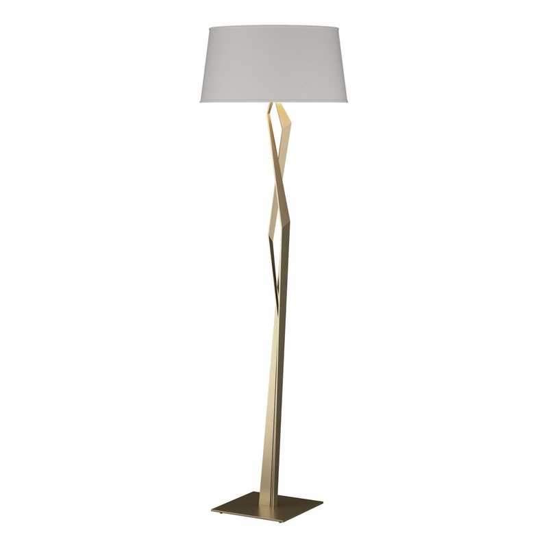 Facet Floor Lamp Soft Gold Flax Shade (SE)
