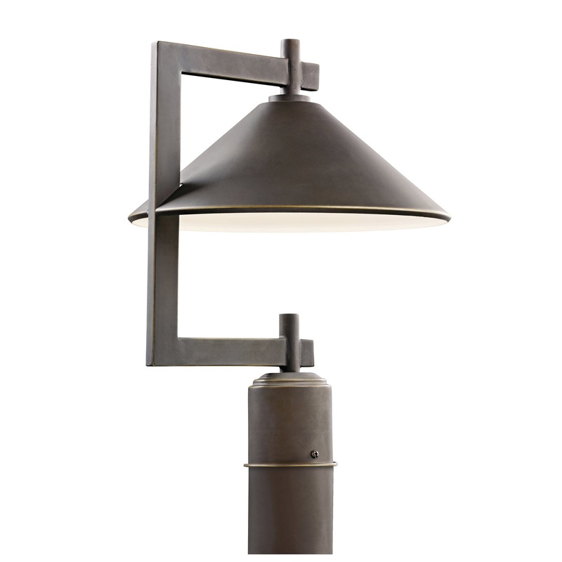 Kichler 49063OZ One Light Outdoor Post Mount, Olde Bronze