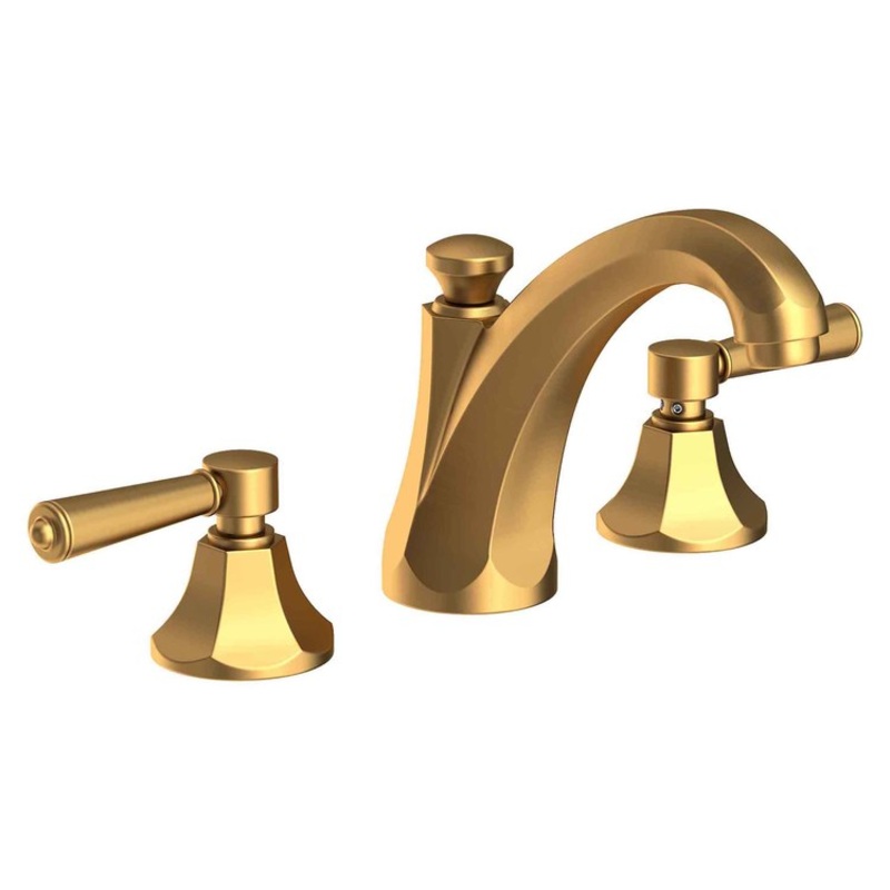 Lavatory Faucet Metropole Widespread 8 to 20 Inch Spread 2 Lever ADA WaterSense Satin Bronze PVD 1.2 Gallons Per Minute Brass Pop Up Spout Reach 5-4/5 Inch