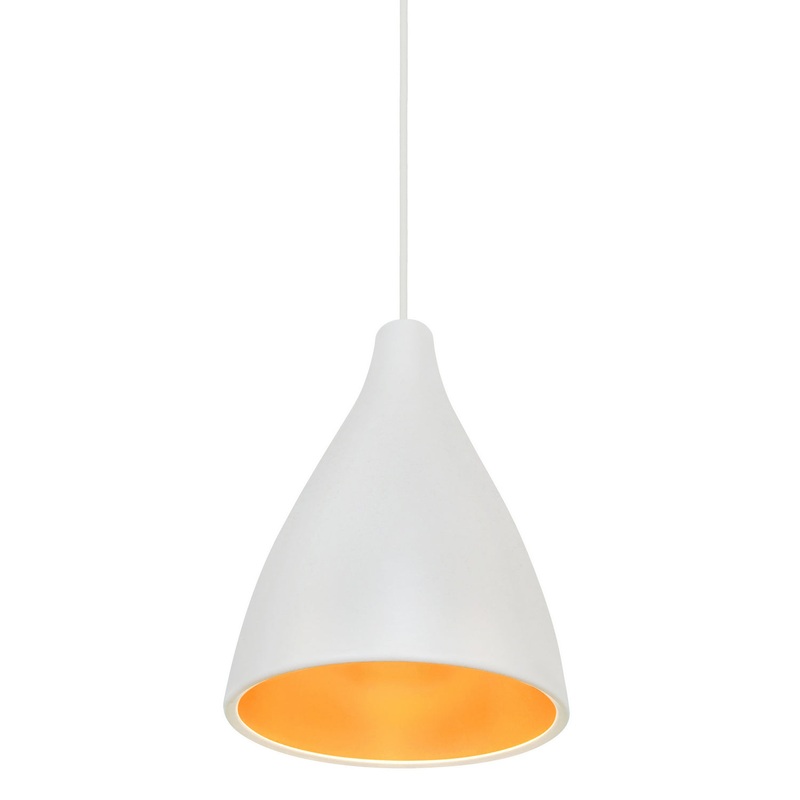 LED Pendant in Aluminia White Finish by Stone Lighting