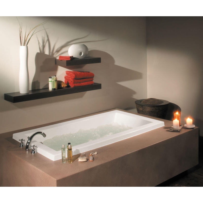 MAAX 102787-055-001 Aiiki 6636 Acrylic Drop-in End Drain Aerofeel Bathtub in White