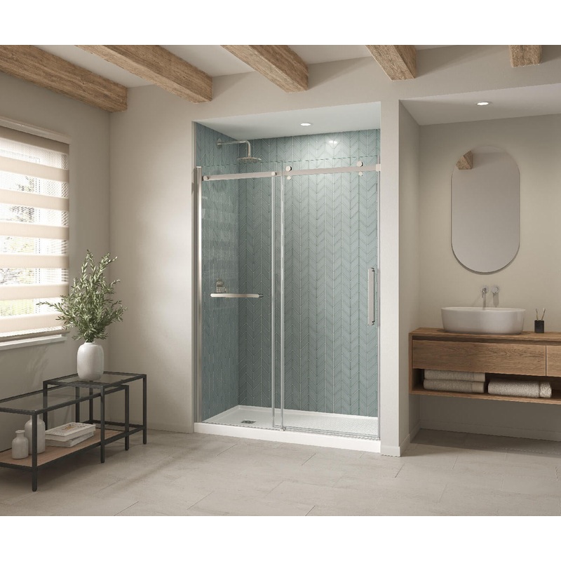 MAAX 420004-541-001-105 B3Square 6030 Acrylic Alcove Shower Base in White with Anti-slip Bottom with Right-Hand Drain