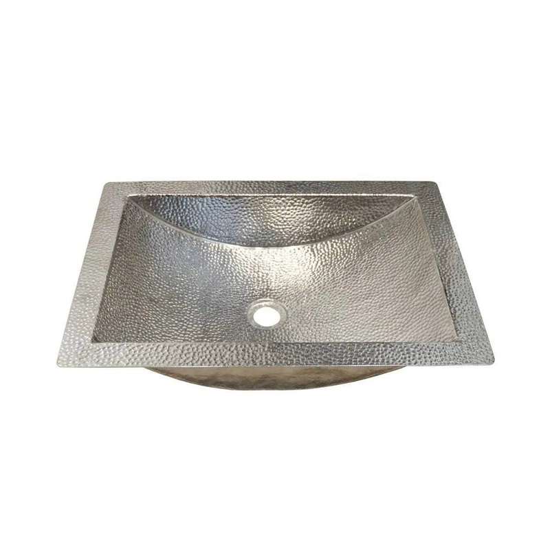 Native Trails Avila 21″ Rectangular Hammered Brushed Nickel Undermount Bathroom Sink (Showroom Display for Sale)