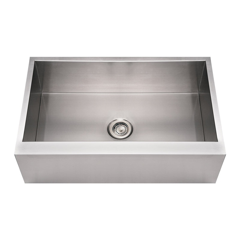 Noah’s Collection Brushed Stainless Steel Commercial Single Bowl Front Apron Sink