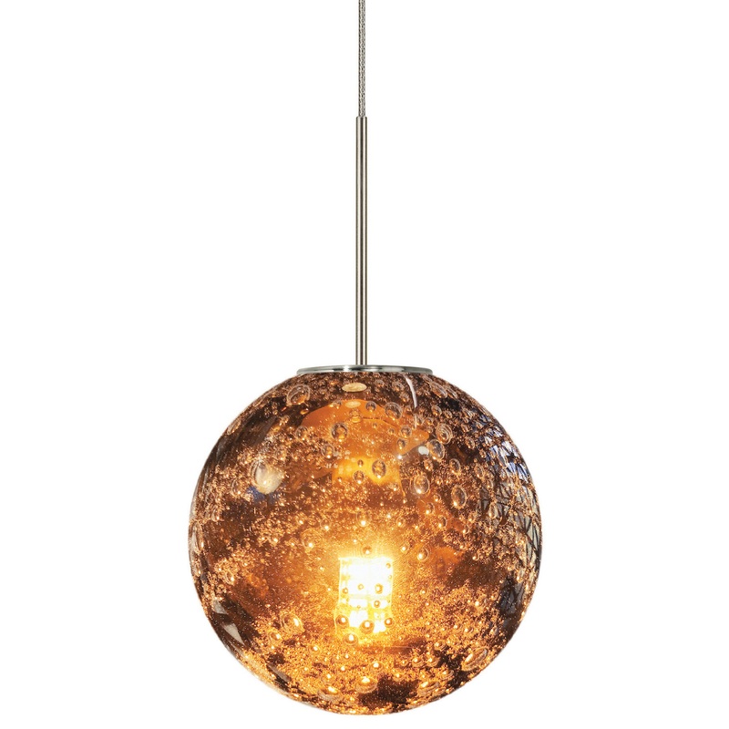 One Light Mini Pendant in Satin Nickel Finish by Stone Lighting