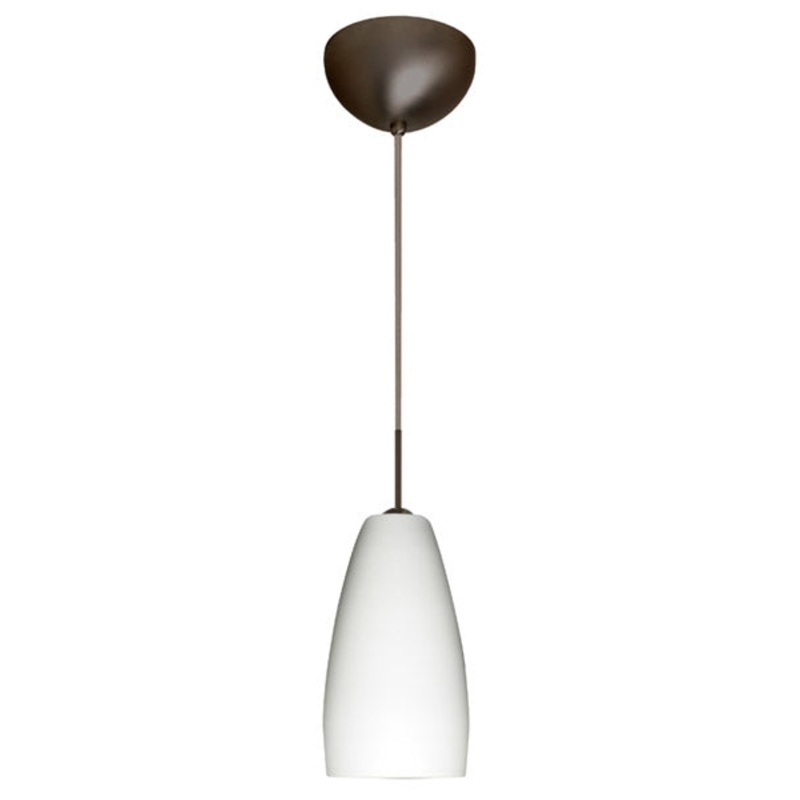 One Light Pendant from the Chrissy Collection in Bronze Finish by Besa