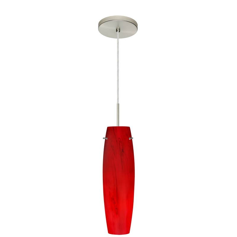One Light Pendant from the Tu Tu Collection in Satin Nickel Finish by Besa