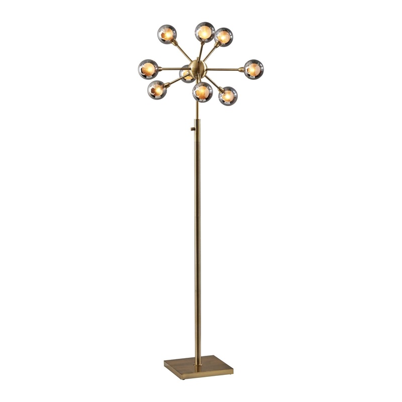 Starling LED Floor Lamp Antique Brass