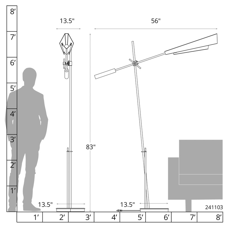 Vertex Floor Lamp Dark Smoke Ink