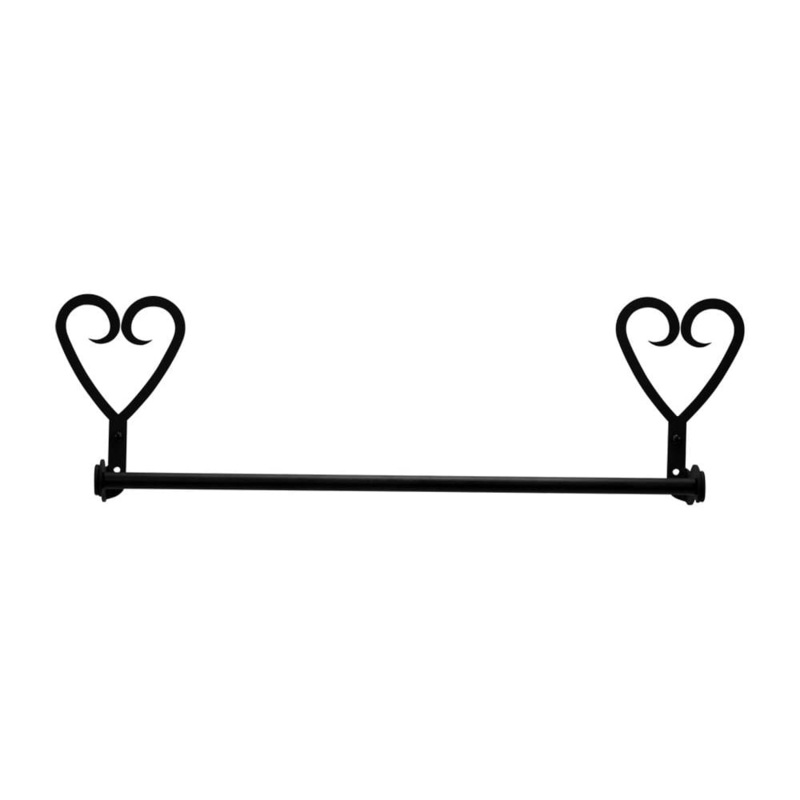 Village Wrought Iron TB-51-S Heart Towel Bar Small