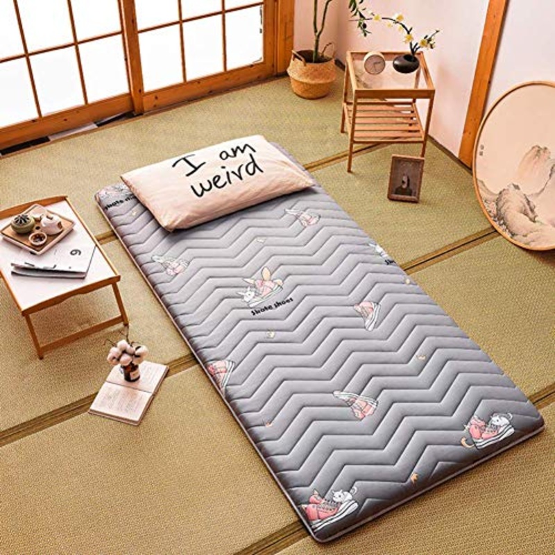 Z&HA Tatami Tappetino, 5 cm di Spessore Tappetino futon MattressTopper Tradizionale Giapponese futon ispessite Queen Size Standard Dimensione Dorm,L,180x 200cm