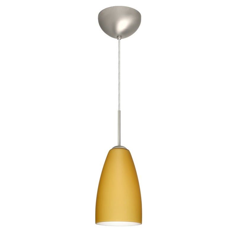 Besa 1JC-1511VM-LED-SN Riva One Light Pendant Satin Nickel