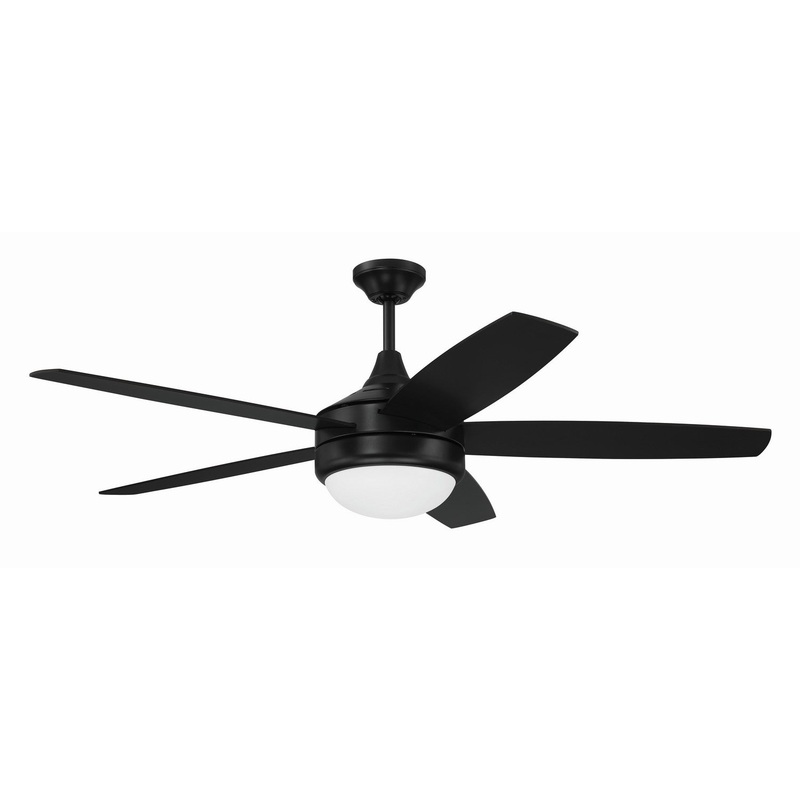 Craftmade PHZ52FB5 Phaze II 5- Blade 52″Ceiling Fan Flat Black