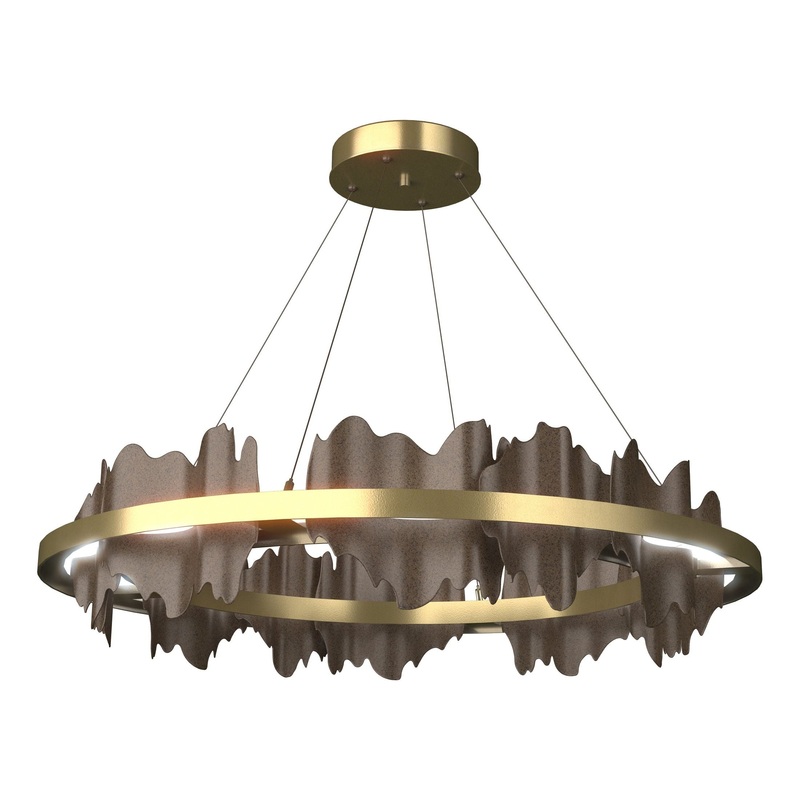 Hildene Circular LED Pendant Modern Brass Bronze