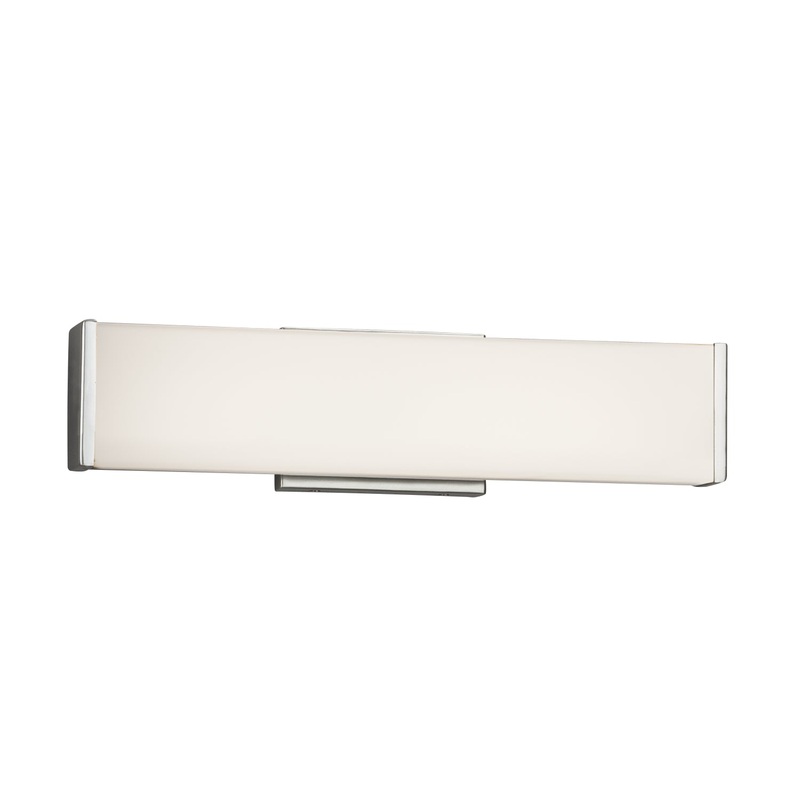LED Bath Bar from the Fusion Collection in Polished Chrome Finish by Justice Designs
