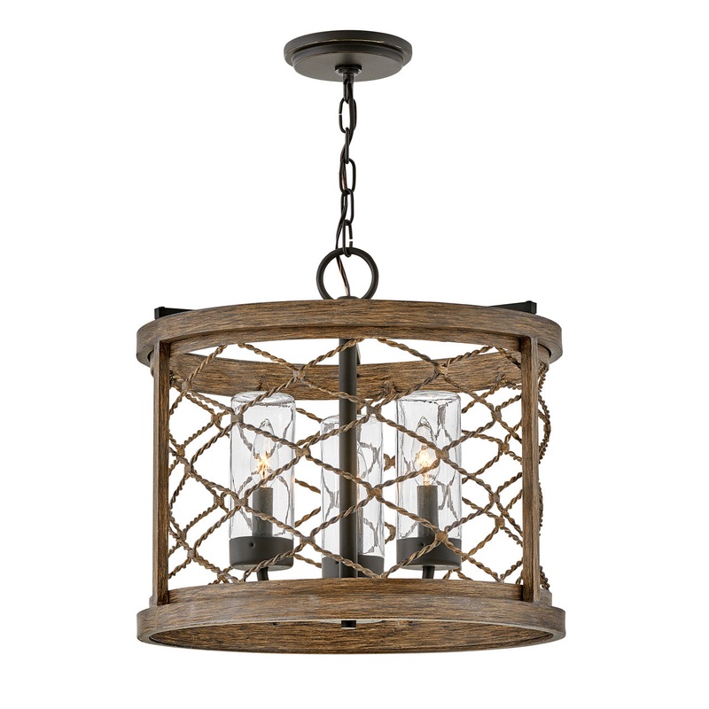 LED Outdoor Lantern from the Finn Collection in Oil Rubbed Bronze Finish by Hinkley