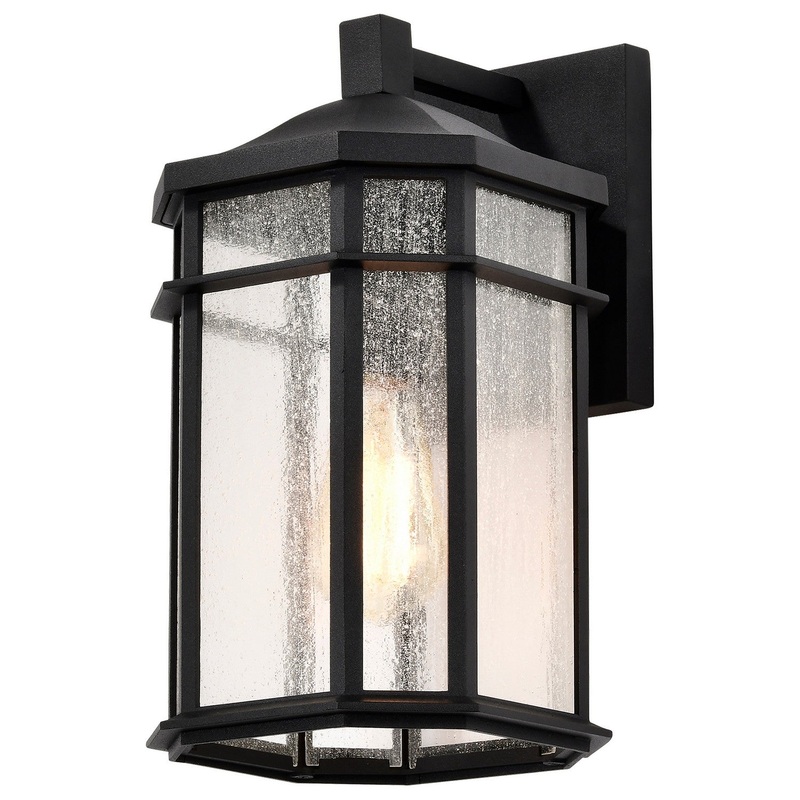 One Light Outdoor Wall Lantern from the Raiden Collection in Matte Black Finish by Nuvo Lighting