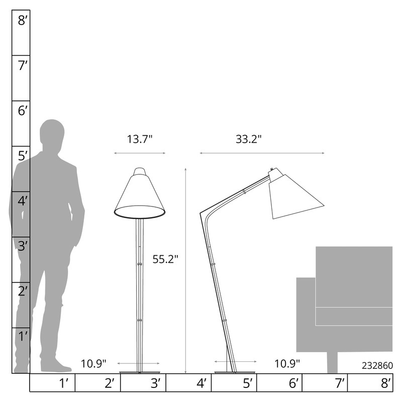 Reach Floor Lamp Ink Flax Shade (SE)