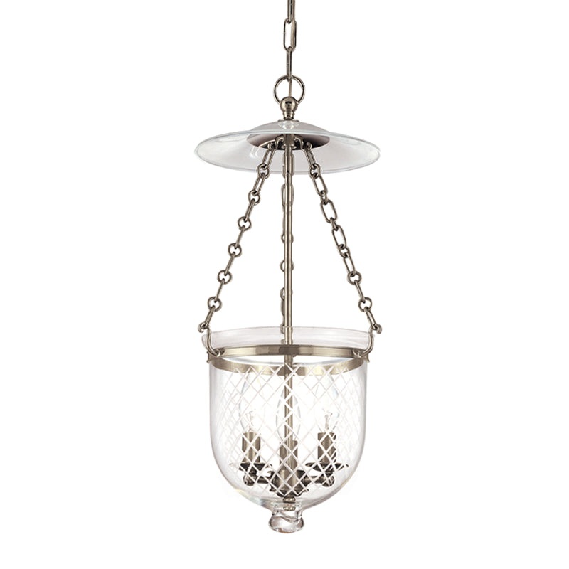 Three Light Pendant from the Hampton Collection in Historic Nickel Finish by Hudson Valley