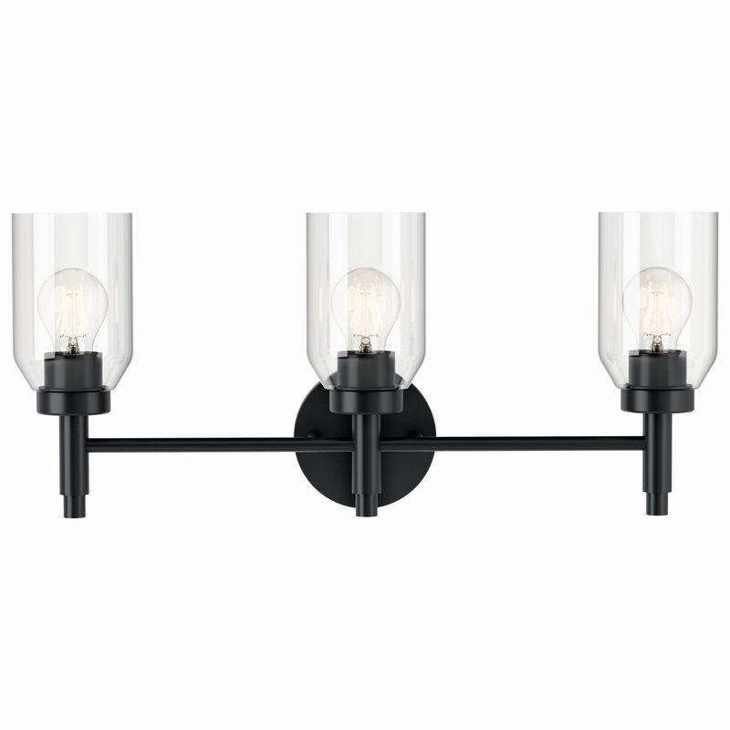 Three Light Vanity from the Madden Collection in Black Finish by Kichler
