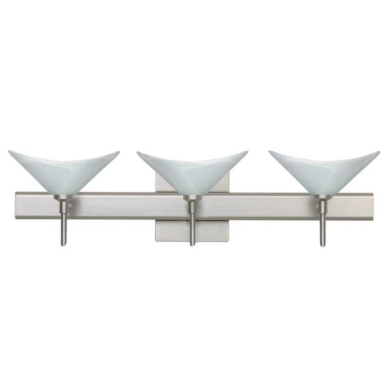 Three Light Wall Sconce from the Hoppi Collection in Satin Nickel Finish by Besa