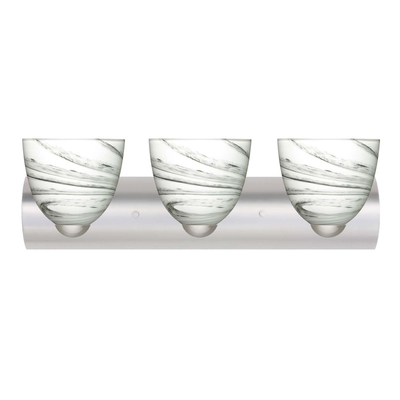 Three Light Wall Sconce from the Sasha Collection in Satin Nickel Finish by Besa