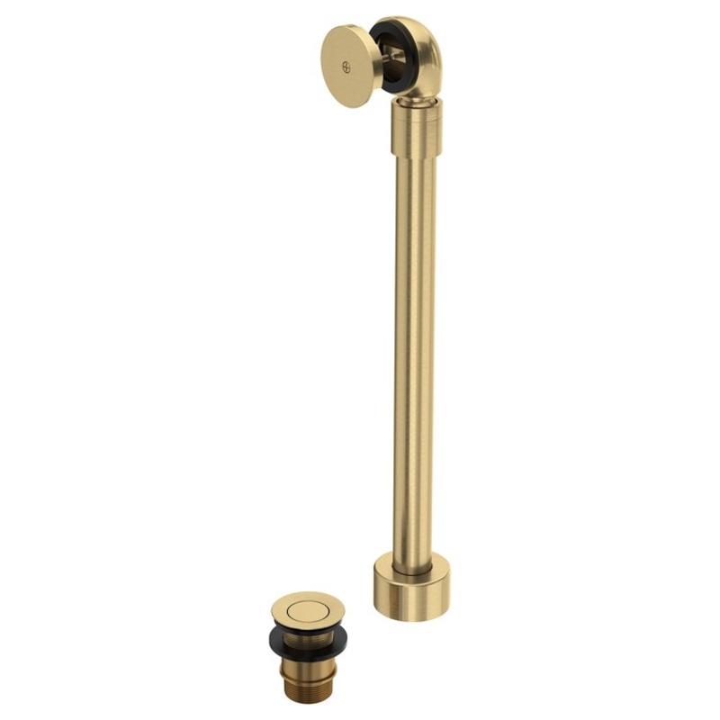 Tub Drain Freestanding 3 x 22-1/4 Inch Antique Gold