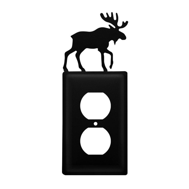 Village Wrought Iron EO-19 Single Moose Single Outlet Cover