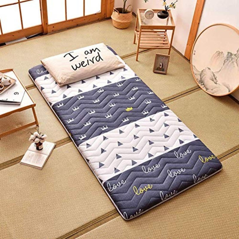 Z&HA Tatami Tappetino, 5 cm di Spessore Tappetino futon MattressTopper Tradizionale Giapponese futon ispessite Queen Size Standard Dimensione Dorm,C,90x200cm